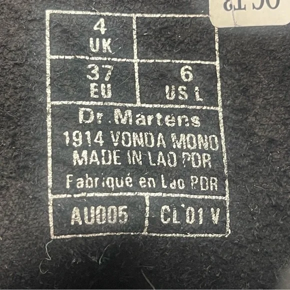 Dr MARTEN 1914 VONDA MON LEATHER BLACK BOOT FLOWER EMBROIDERY DETAILING SIZE UK4 - Picture 15 of 16